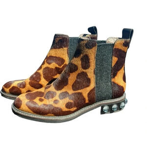 Louise et Cie Leopard Print Ankle Boots